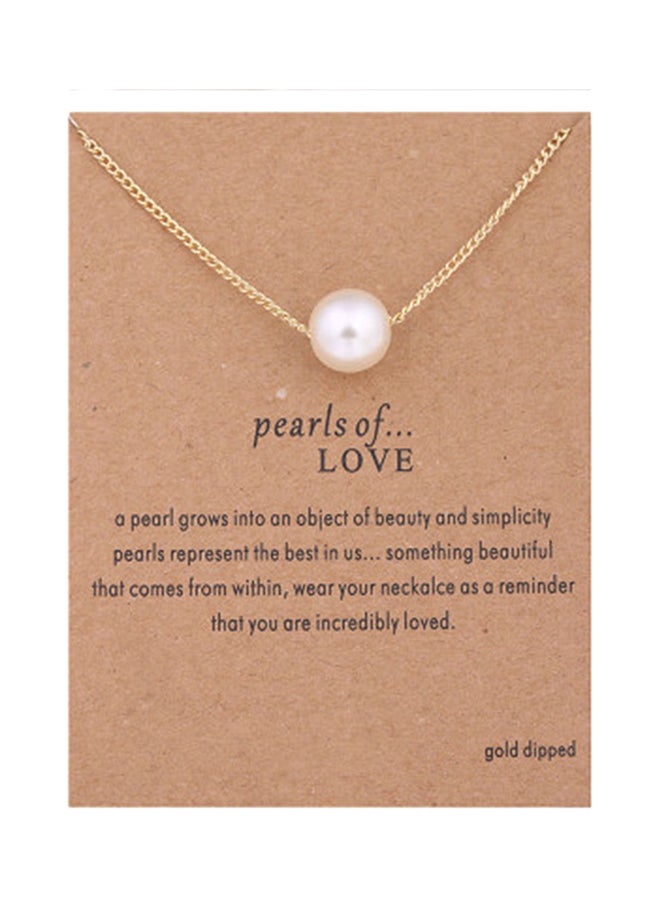 Imitation Pearl Decor Elegant Simple Design Necklace - Image 1