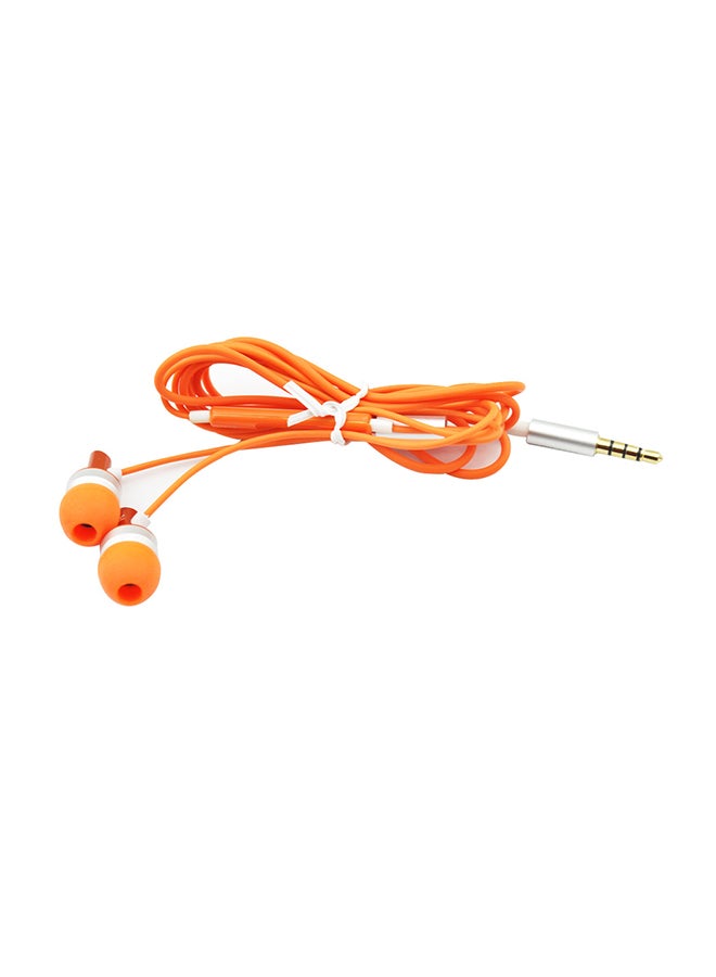 Generic - Wired In-Ear Earphones With Mic For Apple Orange - Image 1