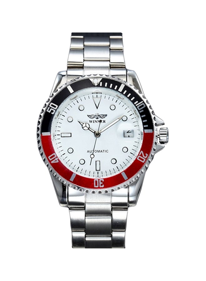 وينر ساعة يد بعقارب وسوار من الستانلس ستيل مزودة بخاصية عرض التاريخ طراز NNSB03707024 men