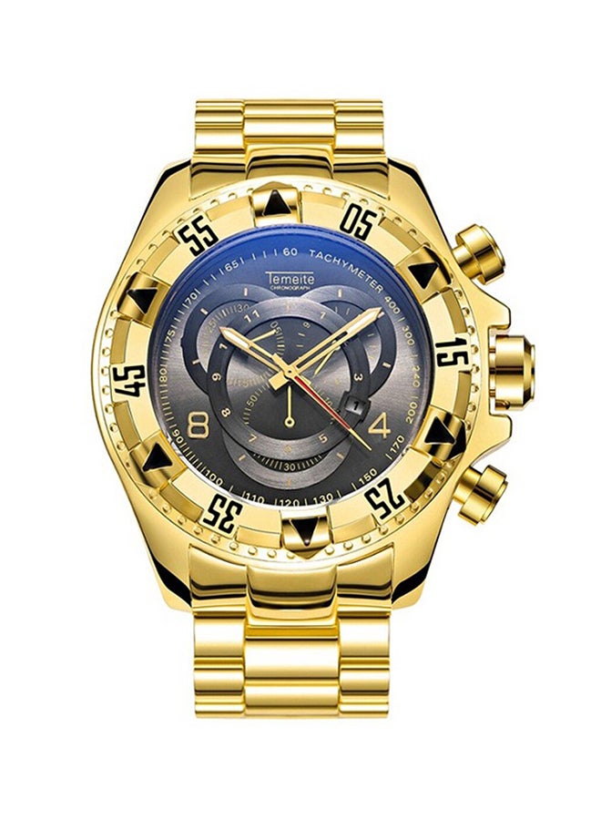 ساعة يد بعقارب وحركة كوارتز وسوار من الستانلس ستيل طراز NNSB03706130 men