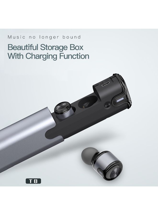 Awei T8 True Wireless In-Ear Earbud With Mic And Charging Box Black - Image 3