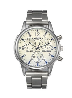 MiGEER Men's Casual Stainless Steel Quartz Analog Wrist Watch NNSB03703817 