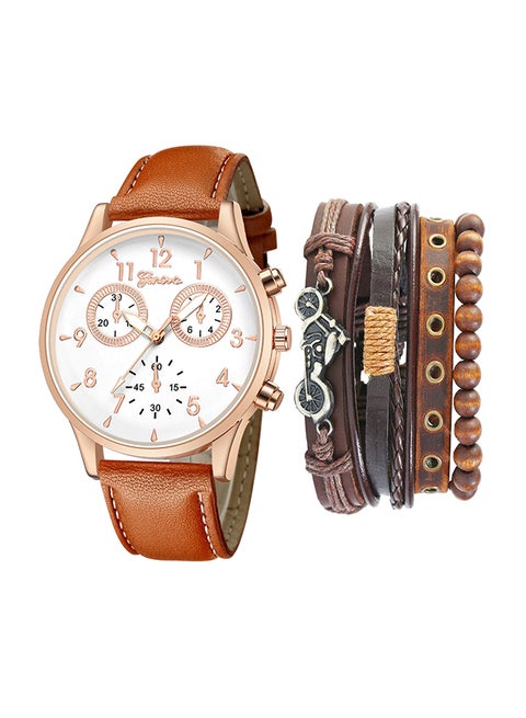 men Retro Style Casual Analog Watch NNSB03704324 With Bracelet
