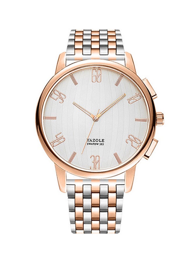 men Stainless Steel Pointer Display Quartz Analog Watch NNSB03706902