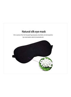 HEYPORK Silk Sleep Eye Mask With Adjustable Strap Black  - Image 3