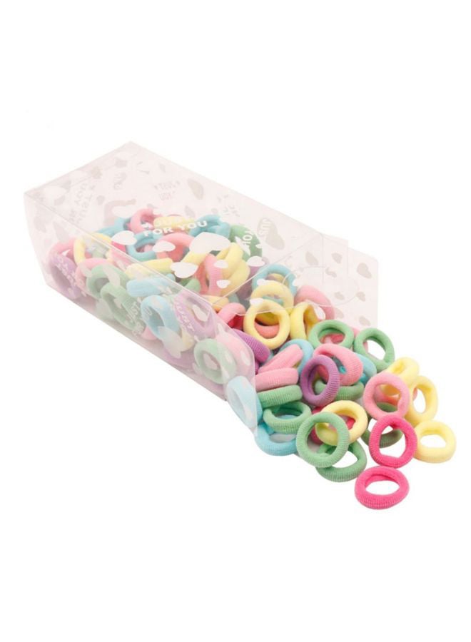 100-Piece Elastic Band Set Multicolour 3centimeter