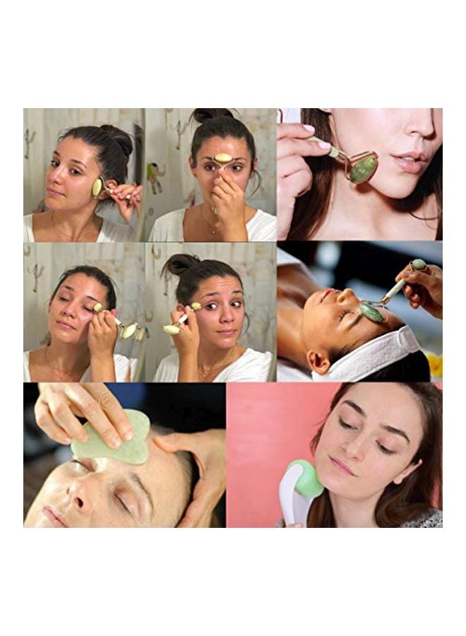 FA FIGHTART 3-in-1 Ice Roller With Jade Roller And Gua Sha Massager Green/White/Gold  - Image 5