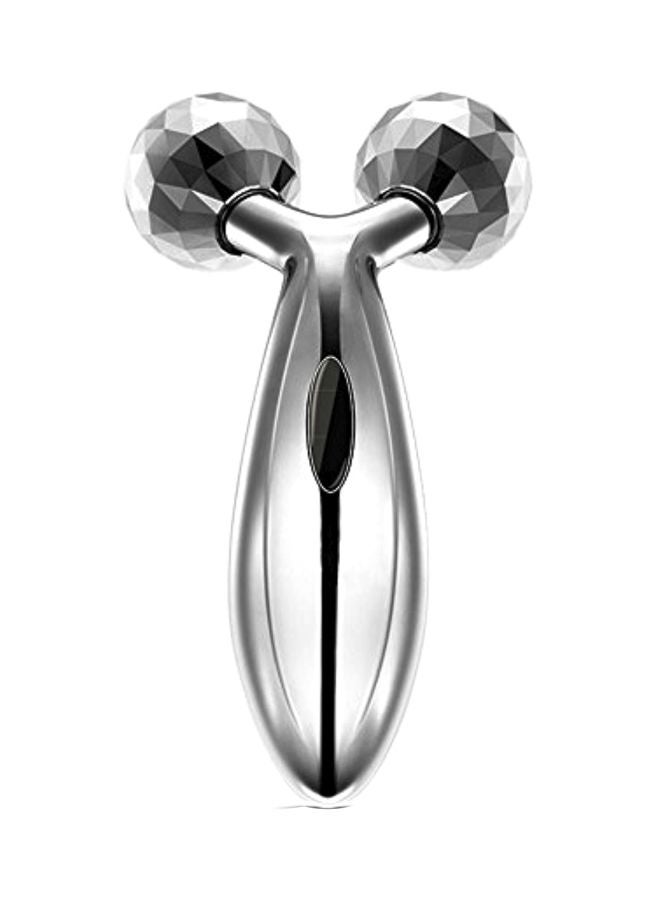 HaloVa 3D Roller Face Massager Silver - Image 1