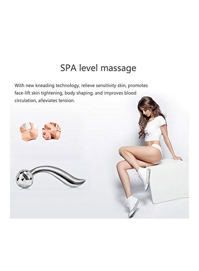 HaloVa 3D Roller Face Massager Silver - Image 2