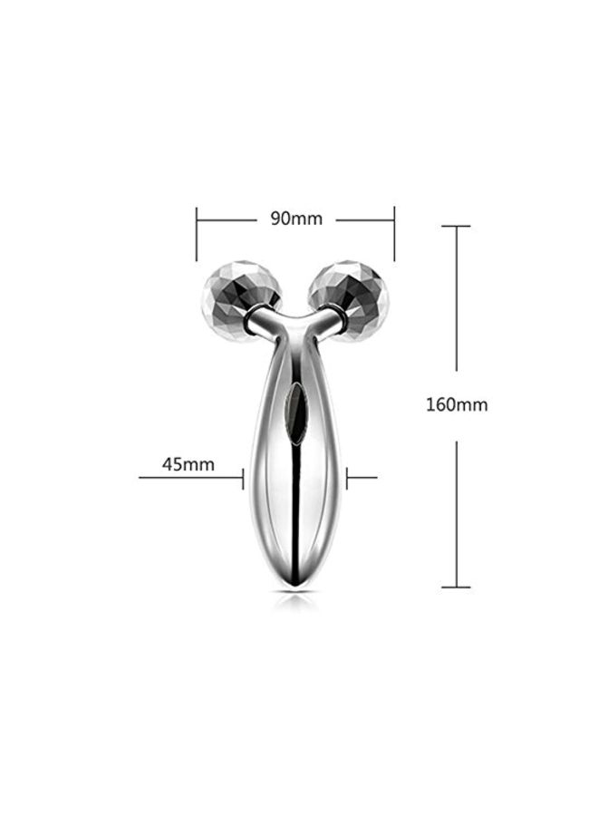 HaloVa 3D Roller Face Massager Silver - Image 5