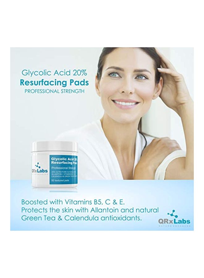 QRxLabs - Glycolic Acid Resurfacing Pads White - Image 1