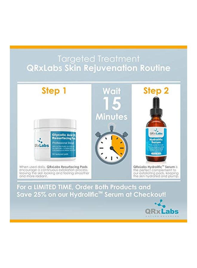 QRxLabs - Glycolic Acid Resurfacing Pads White - Image 1