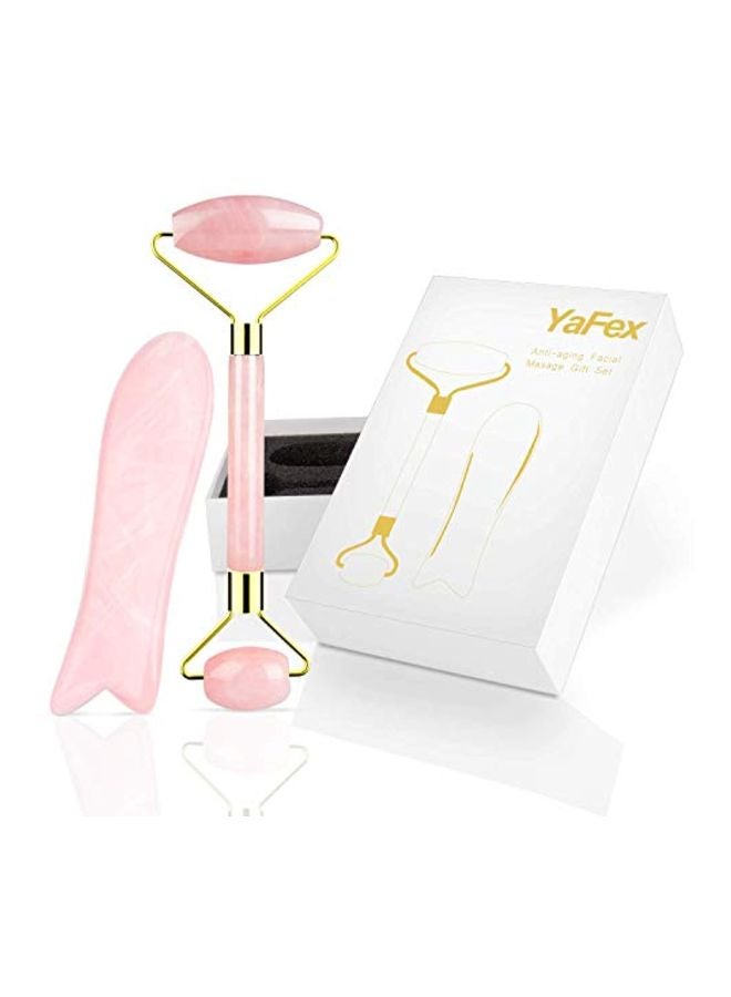 YaFex Facial Jade Ice Roller Pink/Silver - Image 2