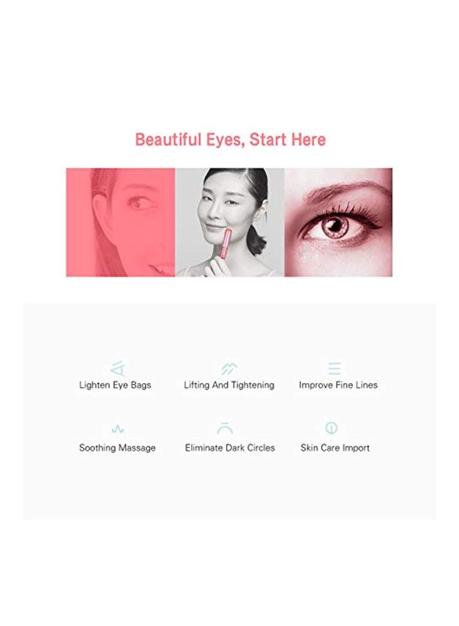 riteu Eye Massager for Dark Circles Pink/White - Image 5