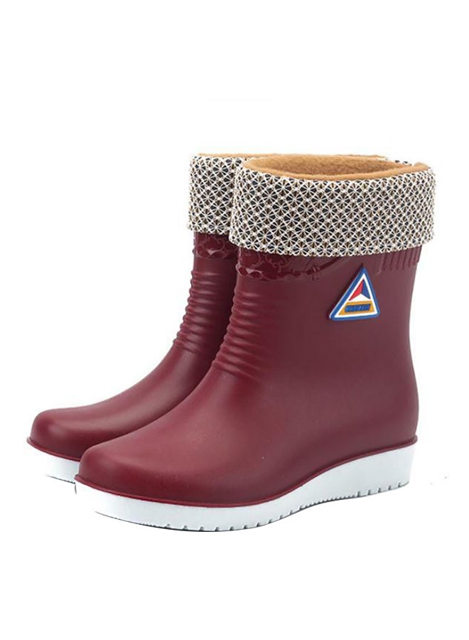 Mid Rise Rain Boots Red  - Image 1