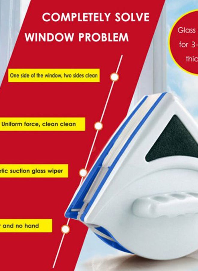Magnetic Window Cleaner Brush Blue/White One Size - Image 2