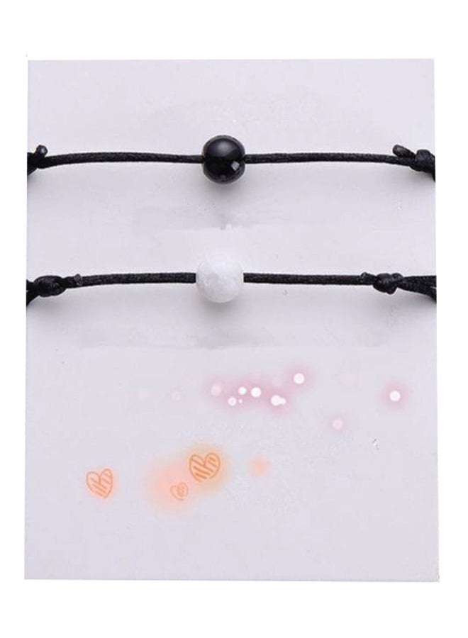 طقم سوار للأزواج بتصميم نسيجي مكون من قطعتين