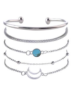 5-Piece Metal Elegant Design Bracelet Set