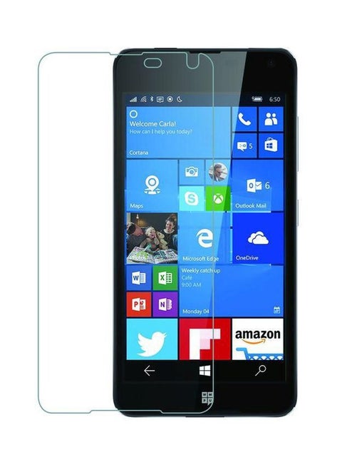 Tempered Glass Screen Protector With Protective Case Cover For Microsoft Lumia 650 Clear