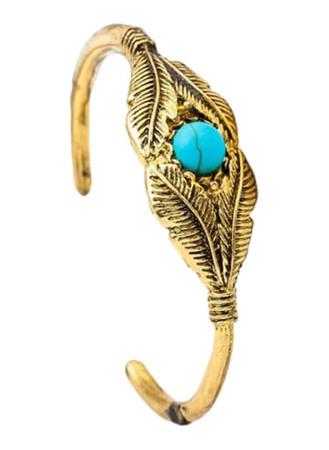 Retro Style Feather Leaf Design Bracelet