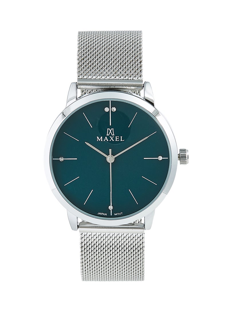 ماكسل ساعة يد بعقارب بسوار مصنوع من سبيكة معدنية طراز MX038D - قياس 40 مم - فضي للرجال - Image 1