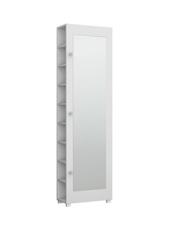 Salvador Shoe Cabinet With Mirror White