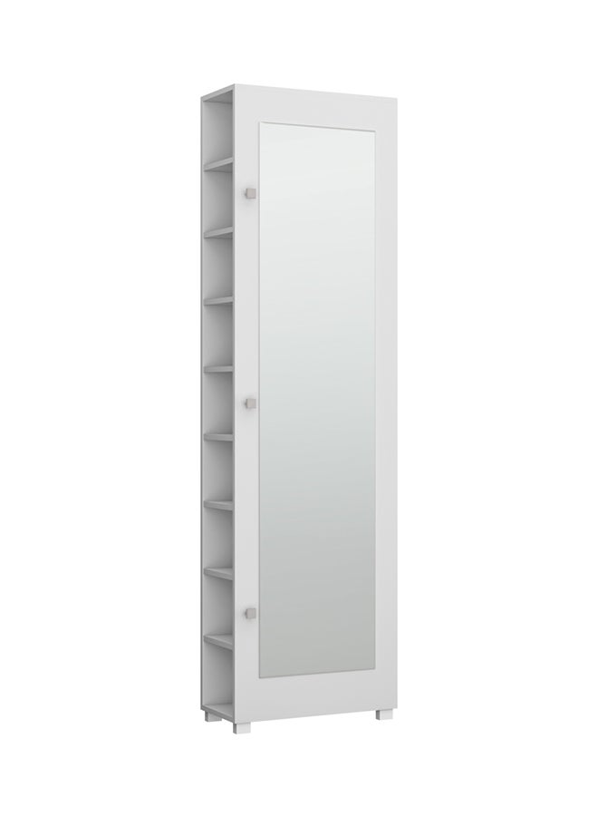 Home Box - Salvador Shoe Cabinet With Mirror White - Image 1