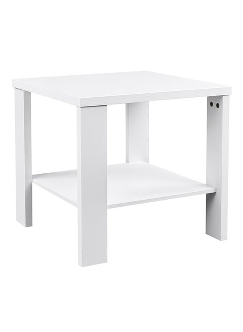 2-Tier Salva End Table White