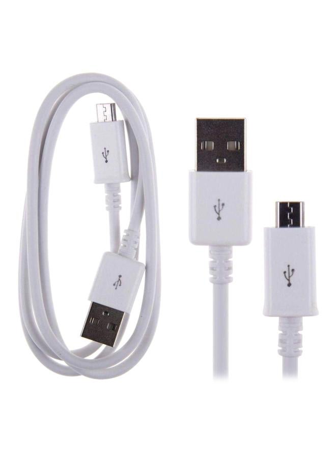 كابل شحن USB لأجهزة سامسونج وHTC وLG أبيض - Image 1