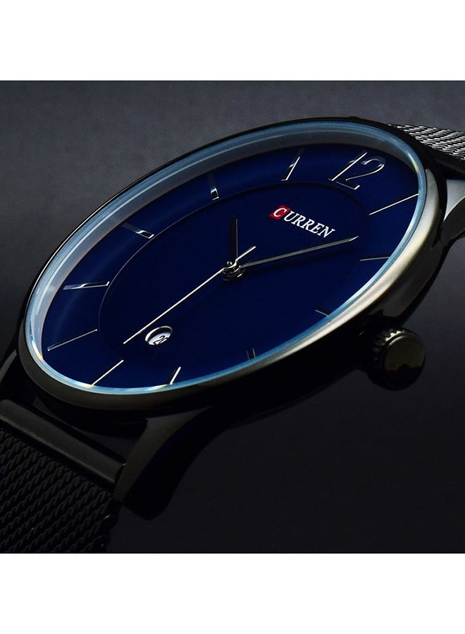 كارين ساعة يد مقاومة للماء بسوار من الإستانلس ستيل طراز 8231 - 42 مم - لون أسود للرجال - Image 3