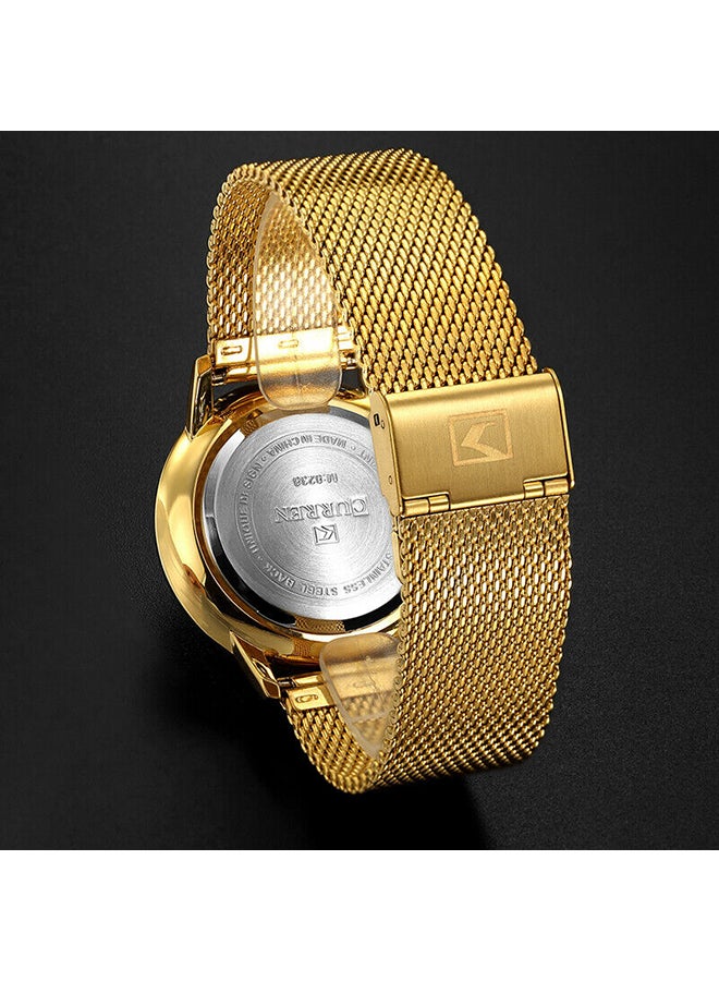 CURREN Men's Water Resistant Analog Watch 8238 - 44 mm - Gold - Image 2