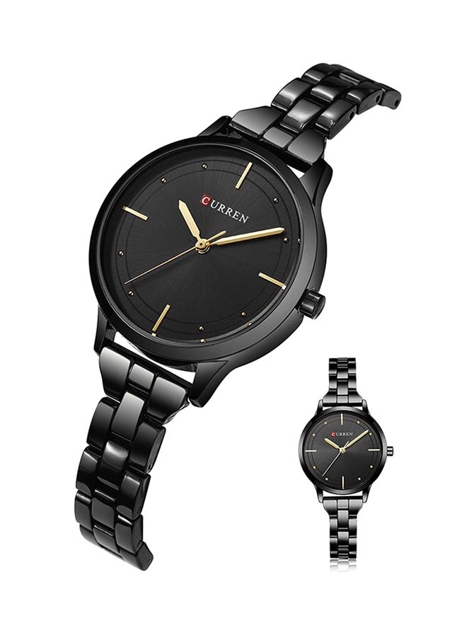 CURREN - Women's Water Resistant Alloy Analog Watch 9019 - 30 mm - Black - Image 1