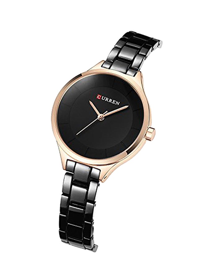 CURREN Women's Water Resistant Alloy Analog Watch 9015 - 34 mm - Black  - Image 2