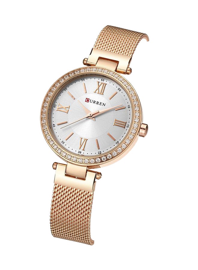 CURREN - women Water Resistant Alloy Analog Watch 9011 - 30 mm - Rose Gold - Image 1