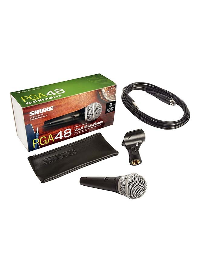 Shure - Dynamic Vocal Microphone PGA48 Black/SIlver - Image 1