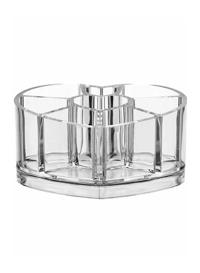 Heart-Shape Cosmetic Makeup Brush Organizer Clear - Image 3