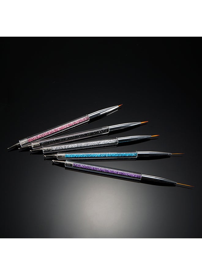 طقم فرش تزيين الأظافر من 5 قطع متعدد الألوان - Image 2