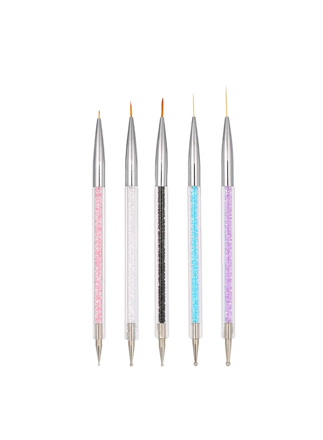 طقم فرش تزيين الأظافر من 5 قطع متعدد الألوان - Image 5