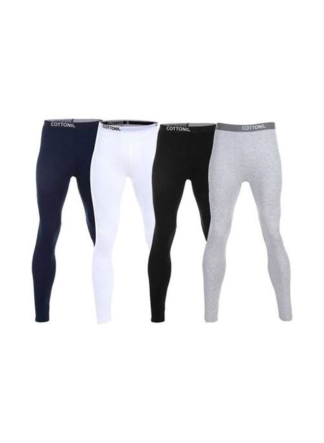 COTTONIL - 4-Piece Solid Long Underwear Set Multicolour - Image 1