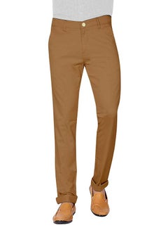 Solid Formal Pants With Side Pockets Brown