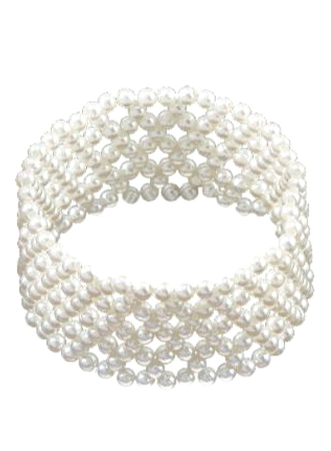 Artificial Pearl Woven Bracelet