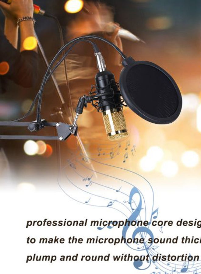 Generic - Recording And Broadcasting Condenser Microphone 1D7066BS Black/Silver/White - Image 1