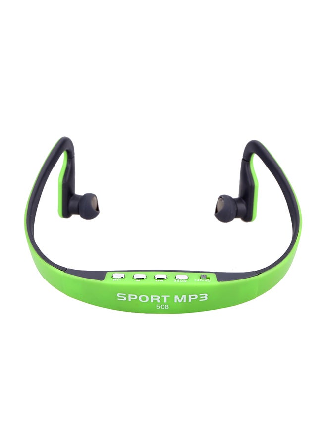 Sport Wireless In-Ear Headphone With MP3 Player Green  - Image 1