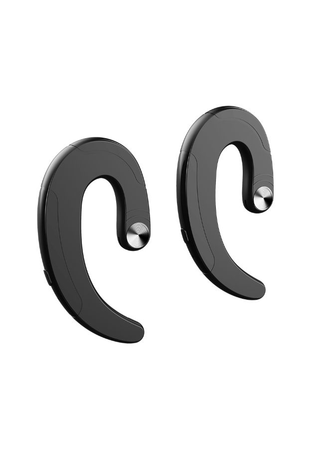 Q25c Ear Hook Wireless Bluetooth On-Ear Headphones With Mic Black  - Image 2