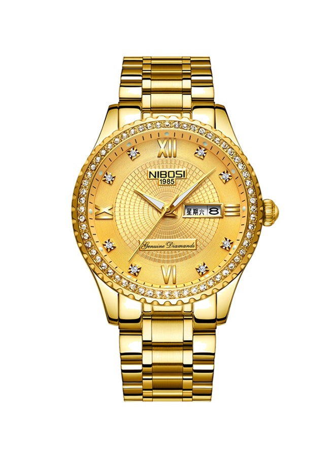 ساعة يد بعقارب وحركة كوارتز ومضادة للماء طراز NNSB03705454 men