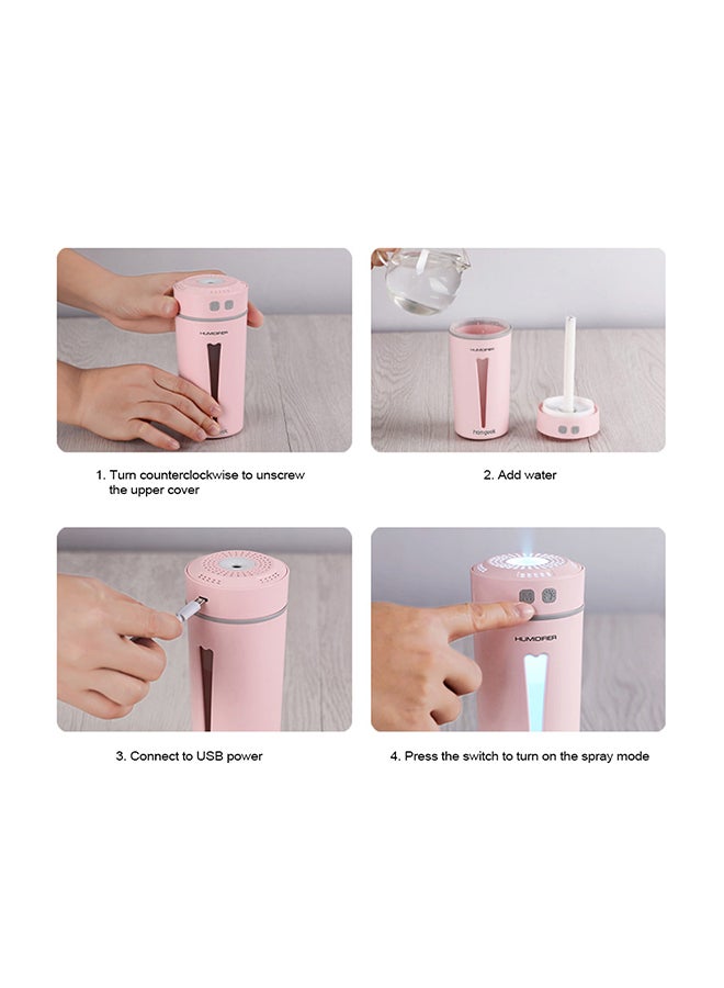 homgeek USB Air Humidifier Pink  - Image 2