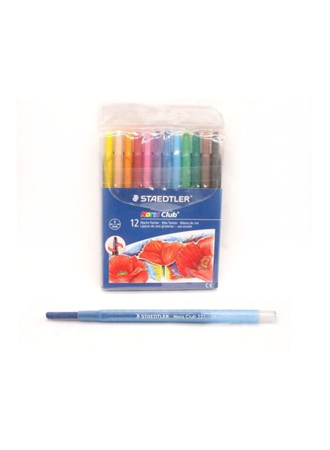 STAEDTLER 12-Piece Wax Twister Crayons Multicolour 