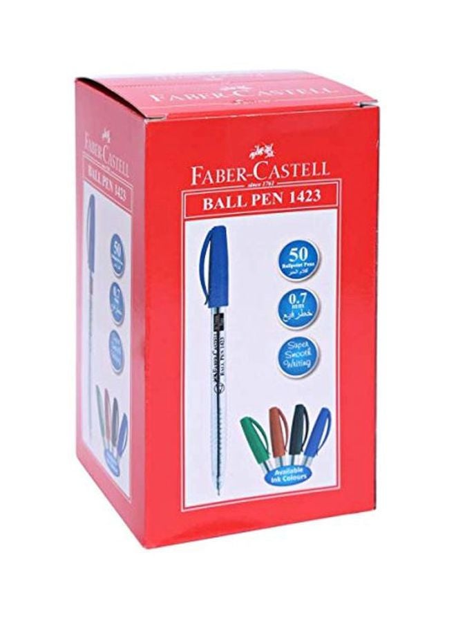 FABER-CASTELL - Set Of 50 Ball Pens Blue - Image 1