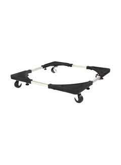 Leostar Washing Machine And Refrigerator Stand With Wheel Black/Silver 16x26inch 