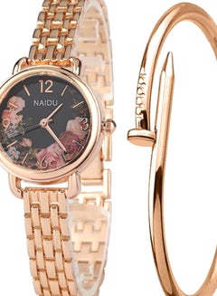 NAIDU Women's 2-Piece Stainless Steel Analog Watch And Bangle Set 8230  - Image 2